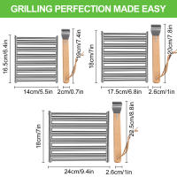 Leeseph Rodillo De Hotdog En Acero Inoxidable Herramientas De Barbacoa Accesorios Para Camping Y Reuniones Grill Roller Sausage Rack - details 0