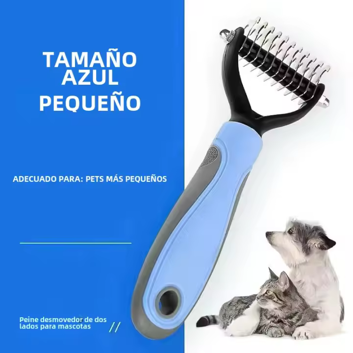Peine Doble Cara Para Mascotas Perros Y Gatos Eliminador De Pelos Herramienta De Belleza Para Animales De Compras En Línea - 1