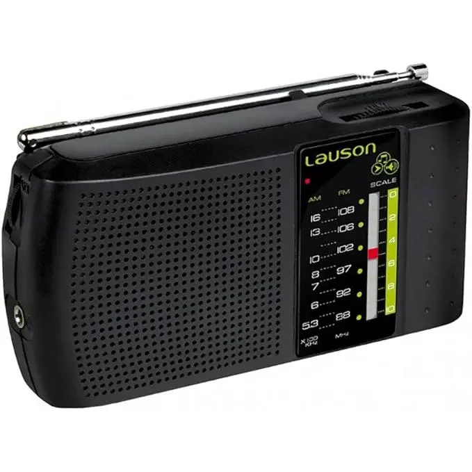 LAUSON RA124 - Radio Portátil Analógica a pilas, Negro - 1