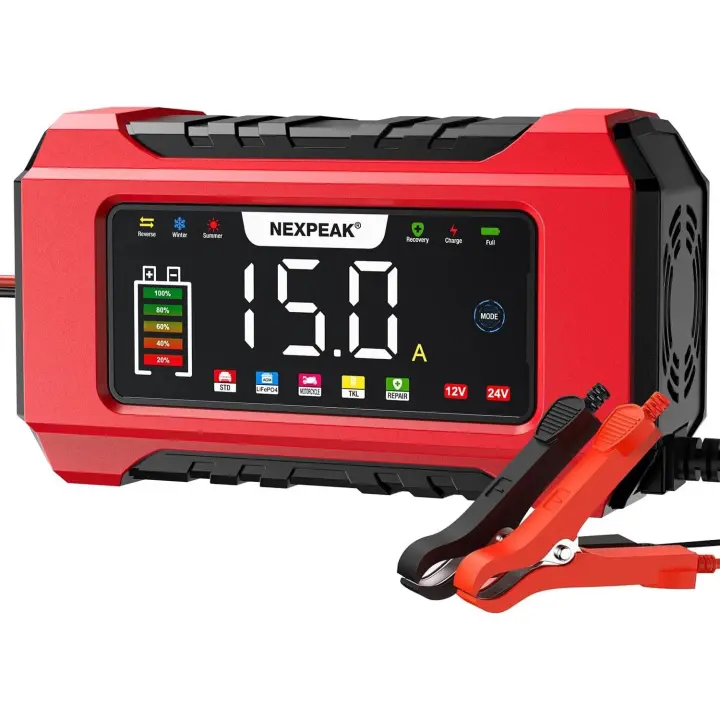 Cargador de Batería Inteligente para Coche, Coche, Moto, Cortacesced, Barco, Marina 12V 24V LiFePO4 - 1