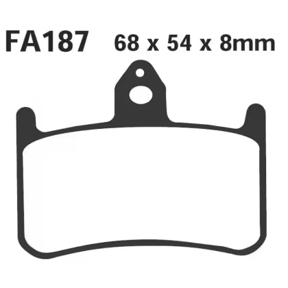 PASTILLA FRENO MOTO SINTERIZADA EBC FA187HH - 1