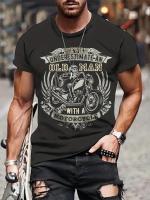 Camiseta De Motociclista 2024 Para Hombres Estilo Vintage Con Impresión 3D Corta Cuello Redondo Oversize Moda De Calle Tejido Poliéster - details 18