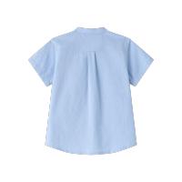 Newness Camisa manga corta de vestir cuello mao del color azul con puntos de blanco - details 1