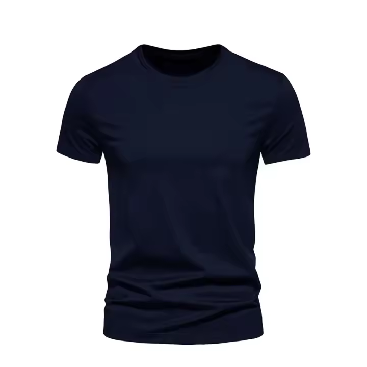 Camiseta De Hombre Color Sólido Para Deporte Y Gimnasio Secado Rápido Camiseta Casual Para Correr Y Fitness Talla Grande Disponible En Negro - 1