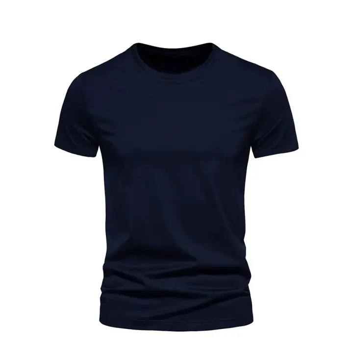 Camiseta De Hombre Color Sólido Para Deporte Y Gimnasio Secado Rápido Camiseta Casual Para Correr Y Fitness Talla Grande Disponible En Negro - 1