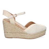 PuntoSalao Sandalias plateadas de cuña punta fina cómoda para mujer TF3395 - details 1