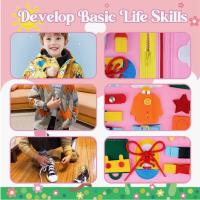 Juguete De Educación Montessori Para Bebés Busy Board De Formación De Habilidades De La Vida Para Preescolar Juguete Sensorial De Aprendizaje Fine Motor Juguete De Viaje - details 17