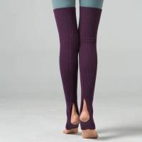 Calentadores De Piernas De Moda Calcetines Largos Sin Pies Acolchados Para Invierno Danza Yoga Baile Stockings Transpirables - details 12