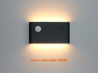 Lámpara De Pared Moderna LED Con Sensor De Movimiento Exterior Impermeable Para Iluminación De Jardín Pasillo Y Courtyard Color Blanco/Negro/Ceniza - details 3