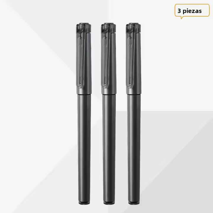 Lápices De Gel Negros Mate WQN Tamaño De Punta 0.5 Precisión En Escritura Tinta Premium Para Exámenes Y Oficina Pack De 3/6/12 - 1