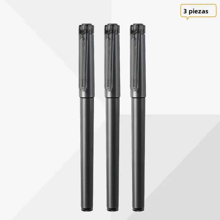 Lápices De Gel Negros Mate WQN Tamaño De Punta 0.5 Precisión En Escritura Tinta Premium Para Exámenes Y Oficina Pack De 3/6/12 - 1