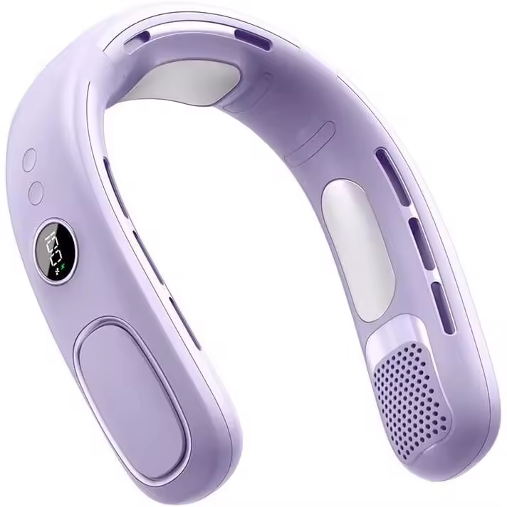 Ventilador de Cuello portáthil, Manos gratis, ventilador personal sin Aspas, ventilador de Cuello de enfriamiento personal, ventilador de Cuello de enfriamiento recargable, 5 velidades - 1