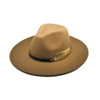 Gorro De Paja Gradiente De Otoño E Invierno Para Hombres Y Mujeres Gorro Fedora Clásico Con Pico Ancho Gorro De Paja Imitación Lana Cloche Para Mujer - details 8