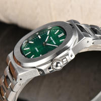 Reloj Automático Para Hombre Dwayne Campbell Clásico Acero Inoxidable Impermeable Cristal De Zafiro Luminoso Regalo Mejor Para Hombres - details 22