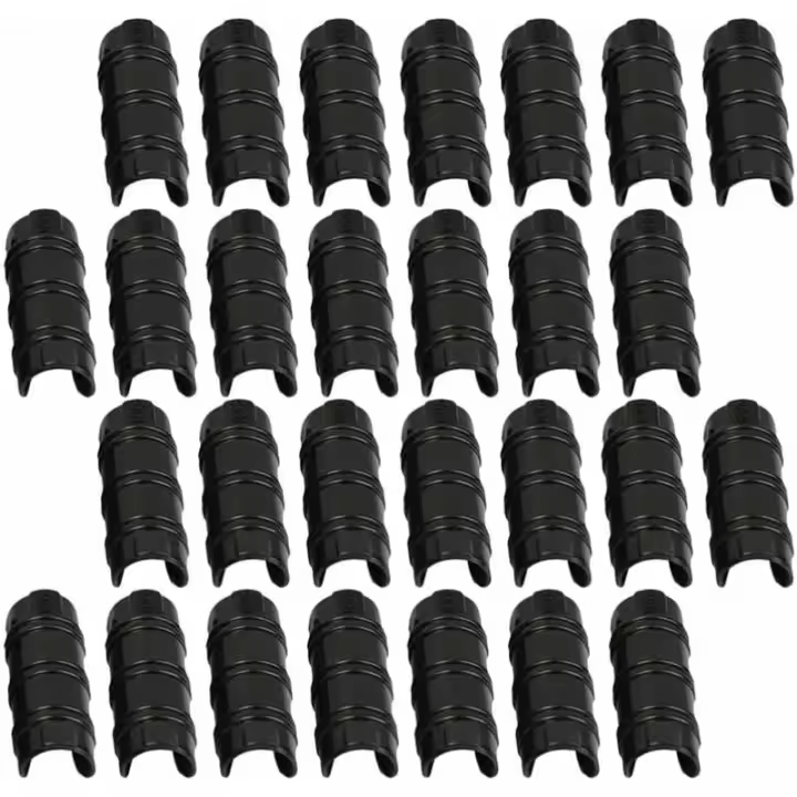 Abrazaderas de Tubo de Invernadero de Jardín, Pack 30 Piezas, Color Negro, 20 Mm - 1
