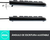 Logitech K120 Teclado USB con Cable para Windows, Tamaño Normal, Resistente a Líquido, Barra Espaciadora Curvada, PC/Portátil, Disposición QWERTY Español, Color Negro - ‎920-002518 - details 5