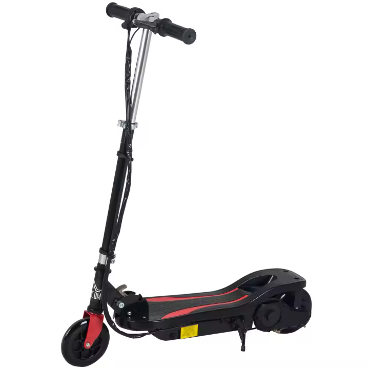HOMCOM Patinete Scooter Eléctrico Plegable para Niños de 7-14 Años Máx. 50 kg con Altura Ajustable Interruptor de Arranque y Frenos 75x36x82-93 cm - 1