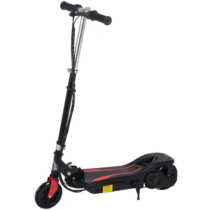 HOMCOM Patinete Scooter Eléctrico Plegable para Niños de 7-14 Años Máx. 50 kg con Altura Ajustable Interruptor de Arranque y Frenos 75x36x82-93 cm - 1
