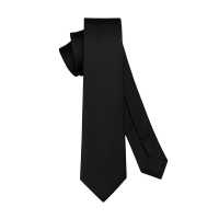 Ociodual Corbata Negra Clásica Hecha a mano, Elegante para Celebraciones, Eventos, Bodas, Fiestas y Business, Corbata de Hombre para Regalo, Unisex, Mens Tie - details 5