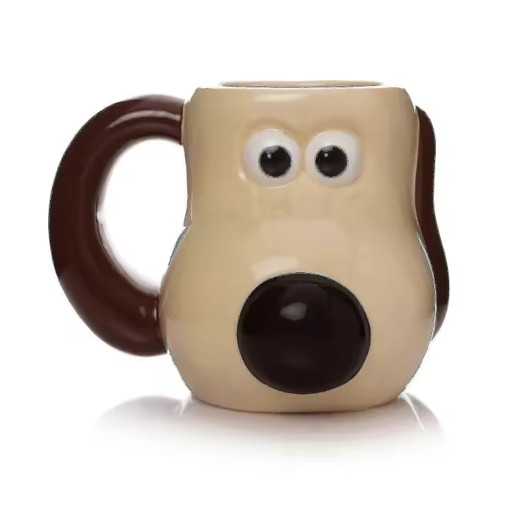 Taza de cerámica con diseño de cachorro Gromit, pintada a mano, 3D, de gran capacidad, apta para lavavajillas, ideal para el hogar y como regalo. - 1