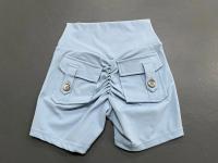 Shorts Deportivos De Cintura Alta Para Mujer Con Bolsillos Para Yoga Running Entrenamiento Danza Elevación De Caderas Ropa Deportiva - details 23
