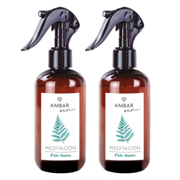 LILI HOME Ambientador ZEN ÁMBAR – Relajación y bienestar en tu hogar.  ✔️ Mikado (40 ml)✔️ Vela aromática (125 g)✔️ Spray ambientador (225 ml). Fragancias disponibles: 🌸 Cerezo en Flor 🍵 Té Chai 🌲 Ámbar y Cedro - 1