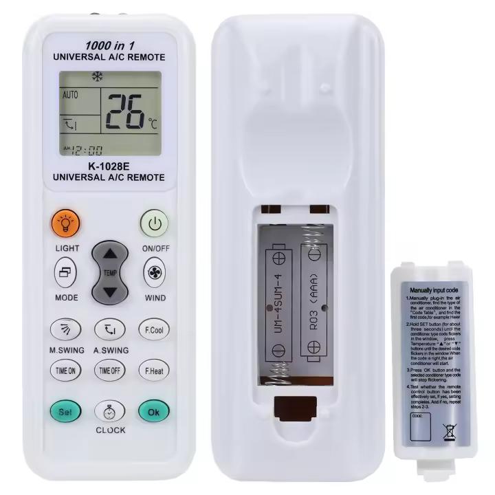 Control Remoto De Aire Acondicionado Universal K-1028E Bajo Consumo De Energía 1000 En 1 LCD Compatible Con Panasonic Haier - 1