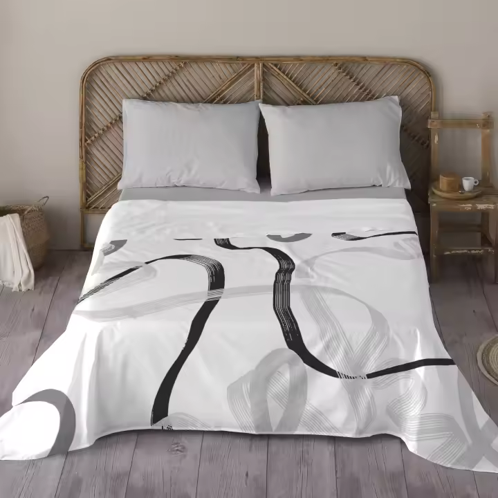 NATURALS - Juego de Sabanas Estampado - 100% Algodón Extra Suave - Incluye  Sábana Encimera + Funda/s de Almohada + Sabana Bajera - Colección 2024/2025 - Cama 90/135/150/180 - Fabricado en España - 1