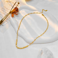 Collar De Cadenas Geométricas En Color Oro De Acero Inoxidable 316L Para Mujer Collar De Hombro Moda Joyería Regalo DIEYURO - details 10
