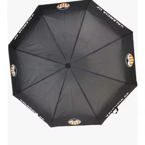 Valencia C.F  Paraguas Plegable, Negro, DIAMETRO 98 CM - 1