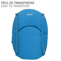 Aktive - Asiento plegable azul, respaldo ajustable 6 posiciones, 41x40x33 cm, diseño compacto y ligero, tejido poliéster, transporte tipo mochila, fácil de llevar y almacenar, ideal para playa, eventos, senderismo, picnic y actividades al aire libre - details 5