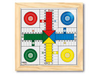 TABLERO PARCHÍS 4-6 jugadores  CON CRISTAL Y MARCO - Cayro - details 1