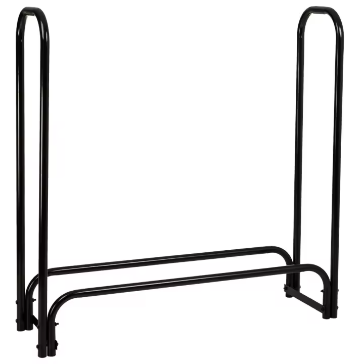 Leñero de metal negro 124x34x124h cm - 1