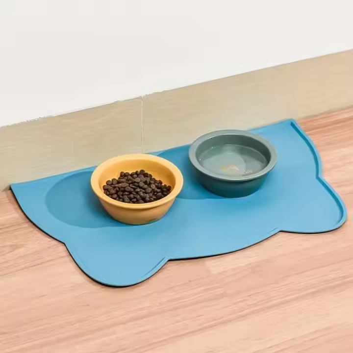 Alfombrilla De Comida Para Mascotas Anti-Derrame Y Lavable Silicona No Esmerilada Para Perros Y Gatos Suministros Para Mascotas - 1