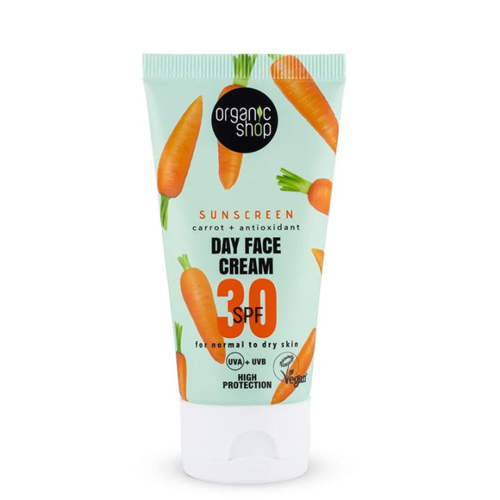 ORGANIC SHOP CREMA FACIAL ANTIOXIDANTE ZANAHORIA PIEL NORMAL A SECA SPF30 50 ML — oferta en Miravia