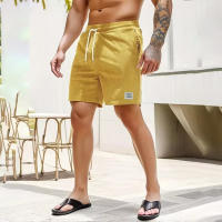 Nuevos Pantalones Cortos De Corduroy Para Hombre Verano Color Sólido Con Cordones Estilo Casual Cierre De Cordón Talla Media - details 64