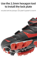 Pedales De Bicicleta ROCKBROS Mitad Fija 2-en-1 Antideslizante De Nylon Para MTB Plataforma Plana Con Cleat Plano Compatible Con Shimano - details 10