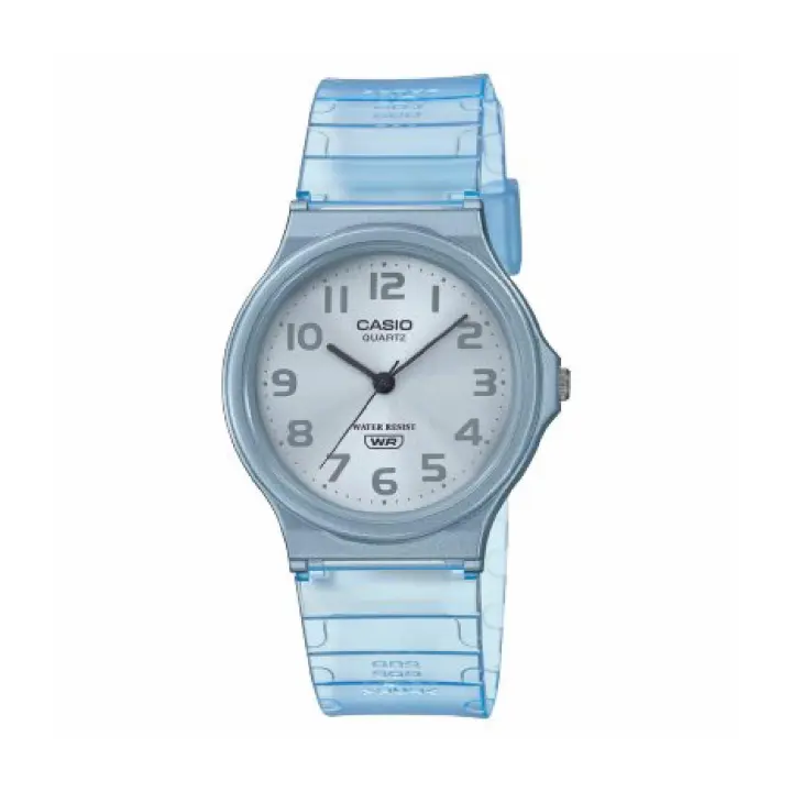 RELOJ CASIO UNISEX COLLECTION VINTAGE RESINA AZUL TRANSLÚCIDO - MQ-24S-2BEF - 1