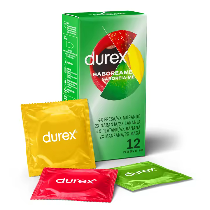 48 CONDONES DUREX SABOREAME PRESERVATIVOS SABORES Y AROMAS - 1