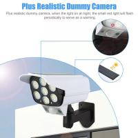 Kmt Style - Foco Luz LED Solares Con Sensor De Movimiento Jardin Patio Luces Lampara Cámara Falsa - details 5