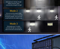 Lámpara Solar LED 468 LEDs Exterior Impermeable Con Sensor De Movimiento Iluminación De 3 Lados Para Garage Jardín Foco De Iluminación Solar - details 7