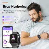 SOMY Reloj inteligente inalámbrico para llamadas, pantalla táctil completa, reproducción de música por voz, Adaptable al teléfono inteligente, recargable, deportes, ciclismo, correr - details 5