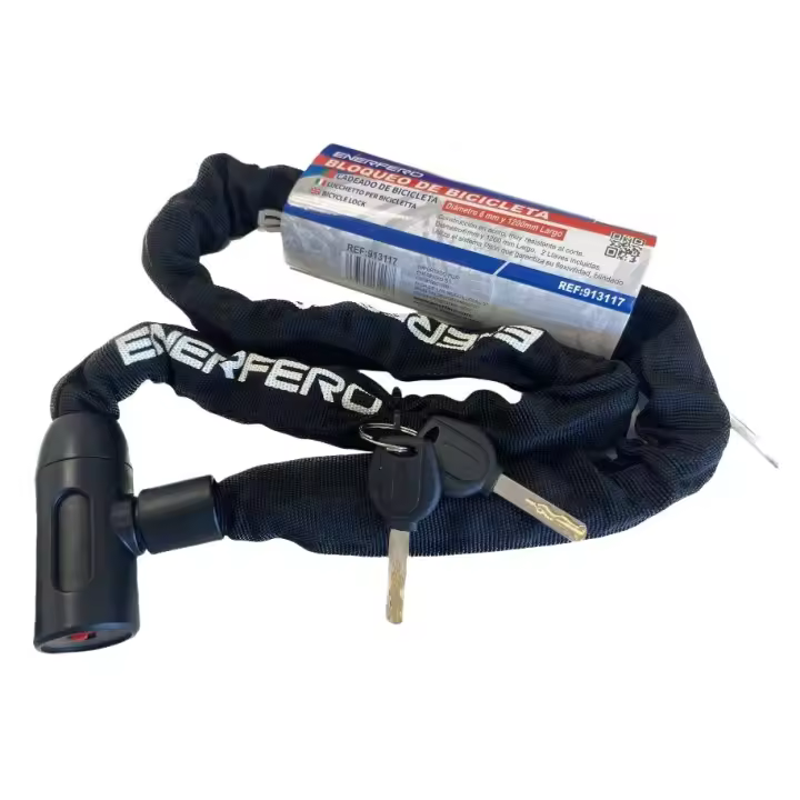 0.6CMX120CM Cerradura de bicicleta de montaña cerradura de llave antirrobo cerradura de bicicleta de montaña cadena de vehículos eléctricos cerradura de cadena de motocicletas cerradura de cadena de baterías de motocicletas - 1