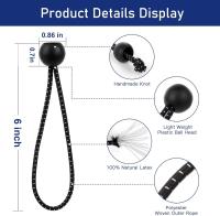 Bungee Cables De Bola Para Sujeción De Tarpacaña 50-Pcs Camping Refugio Carga Paredes De Tenda Palos De Tenda Herramientas Multifuncionales Al Aire Libre - details 12