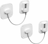 Candado blanco de 2 piezas para refrigerador con código - Candado infantil para refrigerador - Candado de combinación autoadhesivo para refrigerador - Cerradura de seguridad para puerta de refrigerador, armarios con ventana, roperos - Candado para bebés - - details 0