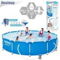 LILI HOME Piscina Tubular Recreativa Steel Pro 300 x 201 x 66 cm Y más modelos para elegir. Es perfecta para refrescarte y relajarte en los días calurosos. Fabricada con materiales de alta calidad para garantizar resistencia y durabilidad. - details 0