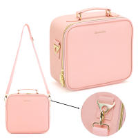 Bolso De Maquillaje Para Mujer En Cuero PU Gran Capacidad Resistente Al Agua Con Espejo Multifuncional Estilo Lady - details 8