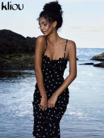 Vestido Clásico De Moda Para Mujer Kliou Point Con Tirantes Spaghetti Y Corte Trasero Sin Espalda Ajustado a La Figura Traje De Moda Para Mujer De Verano - details 12