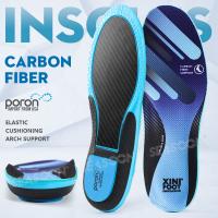 Plantilla de Fibra de Carbono Poron Amortiguación talón Arco de Apoyo Plantillas de zapatos Pad Running Sport Zapato Insertar tamaño 35-48 - details 0
