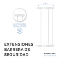 Ms - Barrera de Seguridad Autocierre de niños y Mascotas para Puertas y pasillos - - Máxima Polivalencia de 75 a 82 cm - Fácil de Instalar - details 6